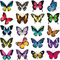 20 Adhesivos de Ventana de Mariposa Calcomanía Adhesiva de Ventana de Anticolisión para Evitar Choque de Pájaro en…